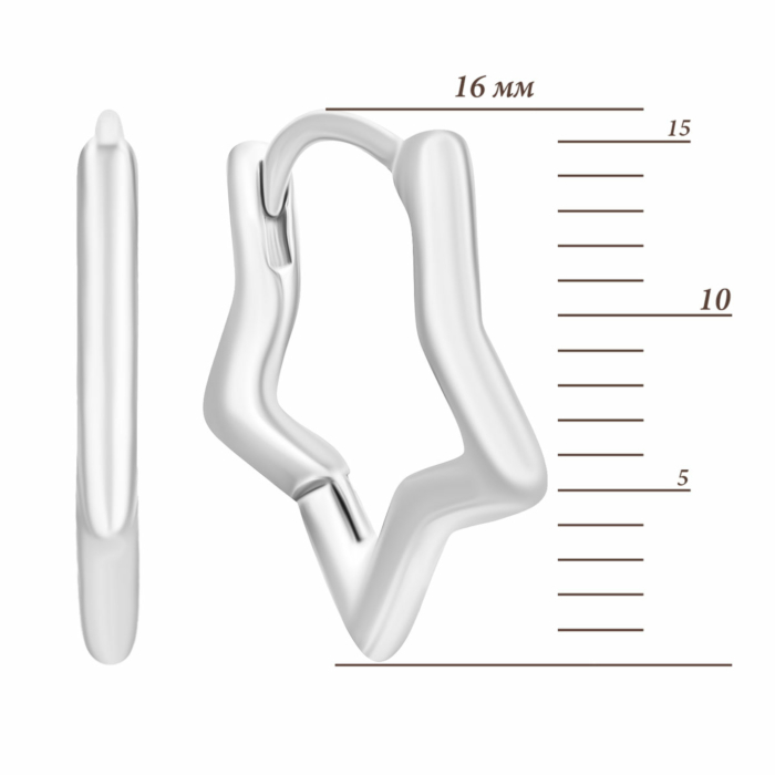 Серебряные серьги-конго. Артикул UG5SZE019