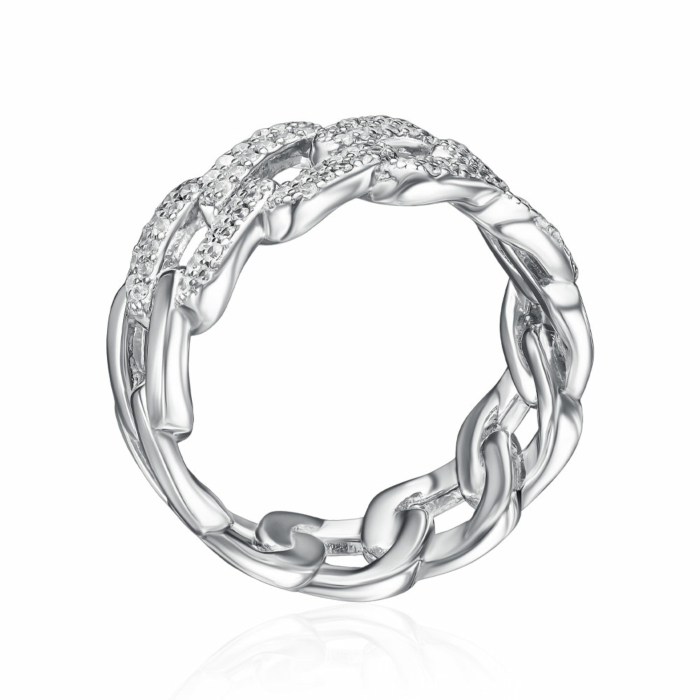 Срібна каблучка з фіанітами. Артикул TA03312-R/12/1