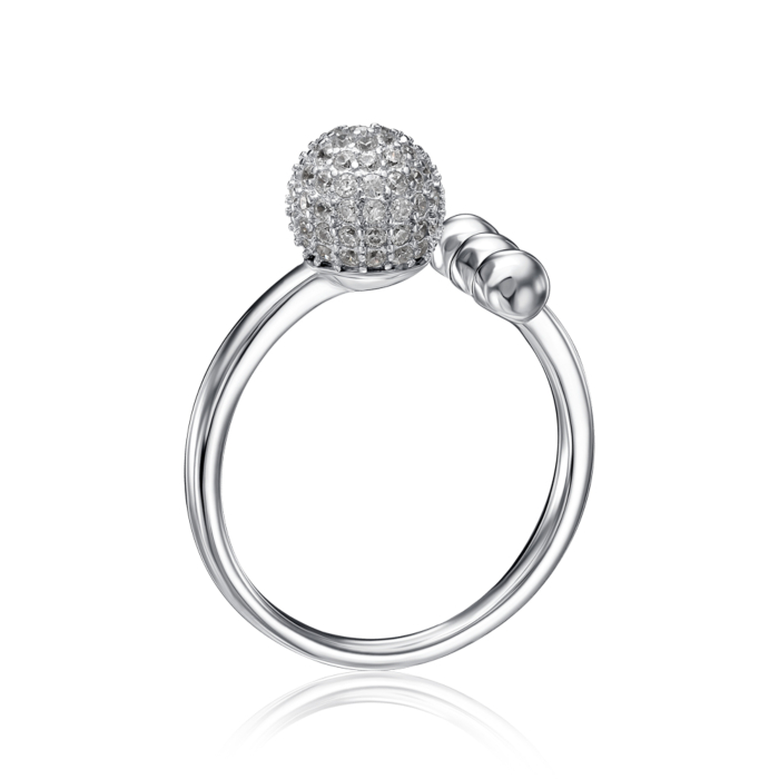 Срібна каблучка з фіанітами. Артикул TA03820-R/12/1