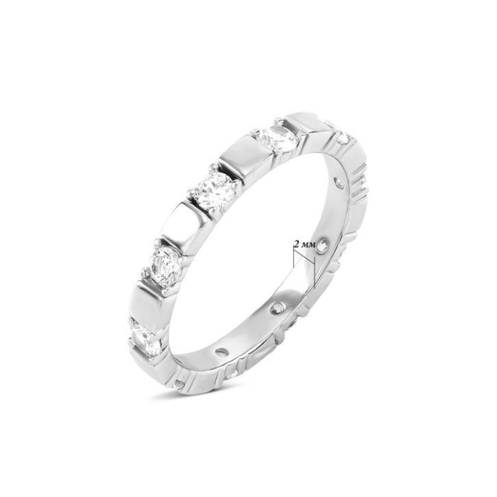 Срібна каблучка з фіанітами. Артикул UG5TA03822