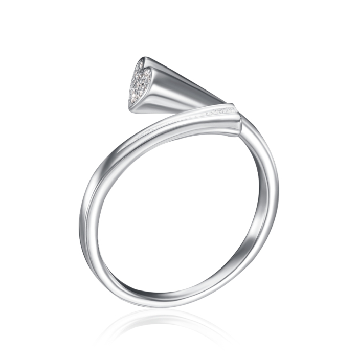Срібна каблучка з фіанітами. Артикул TA03925-R/12/1