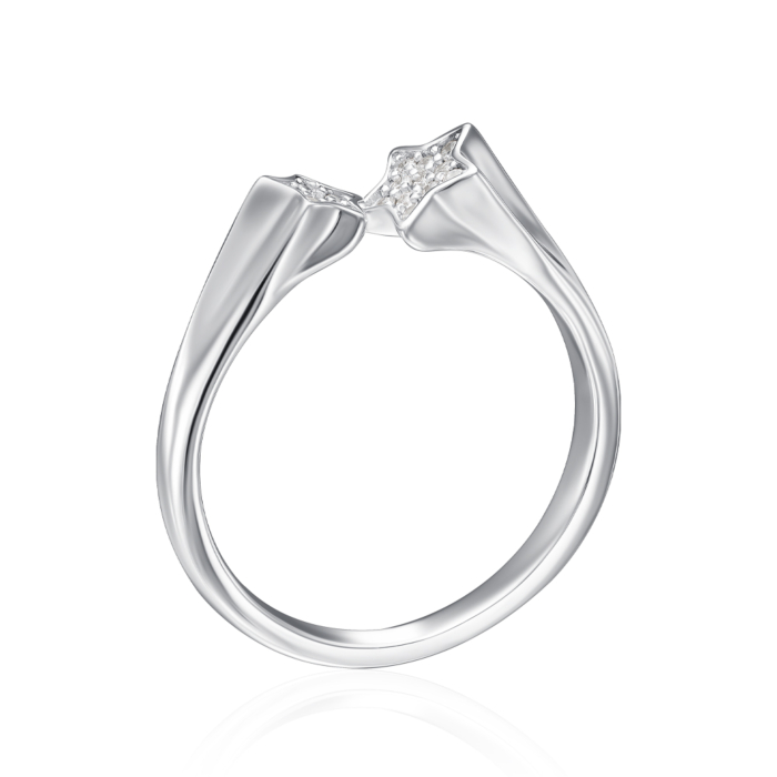 Срібна каблучка з фіанітами. Артикул TA03968-R/12/1