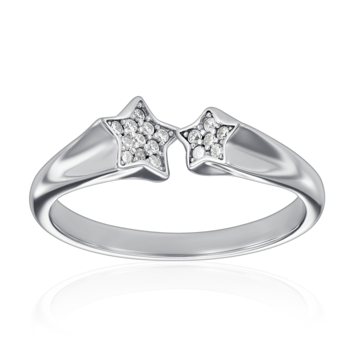 Срібна каблучка з фіанітами. Артикул TA03968-R/12/1