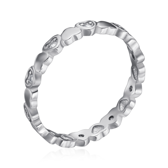 Срібна каблучка з фіанітами. Артикул TA06784-R/12/1