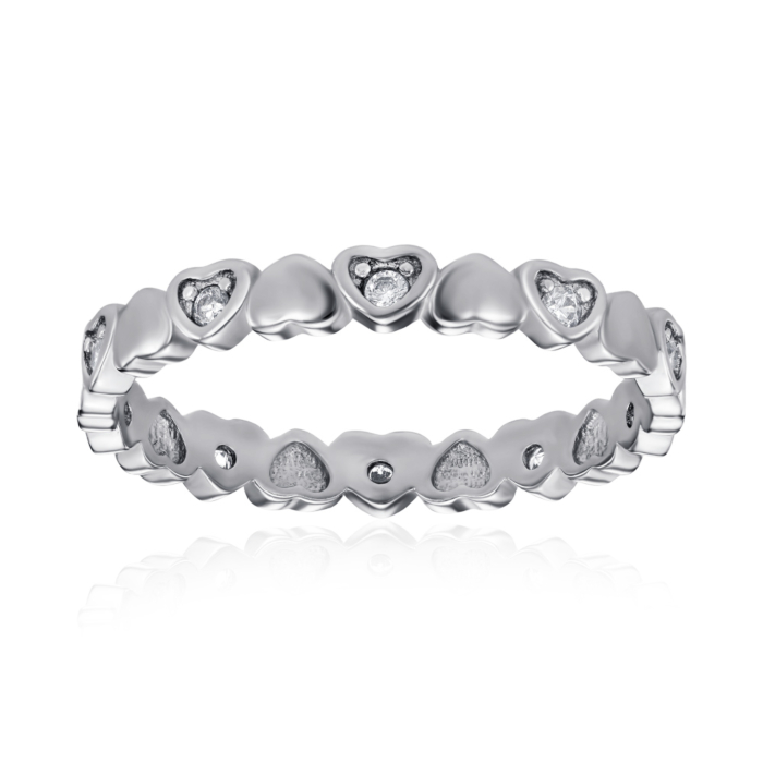 Срібна каблучка з фіанітами. Артикул TA06784-R/12/1