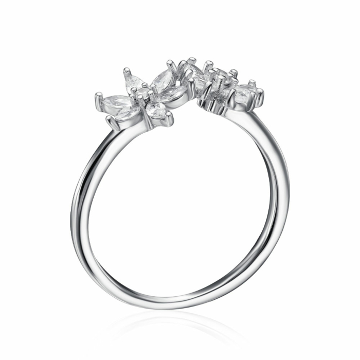 Серебряное кольцо с фианитами. Артикул TA06874-R/12/1