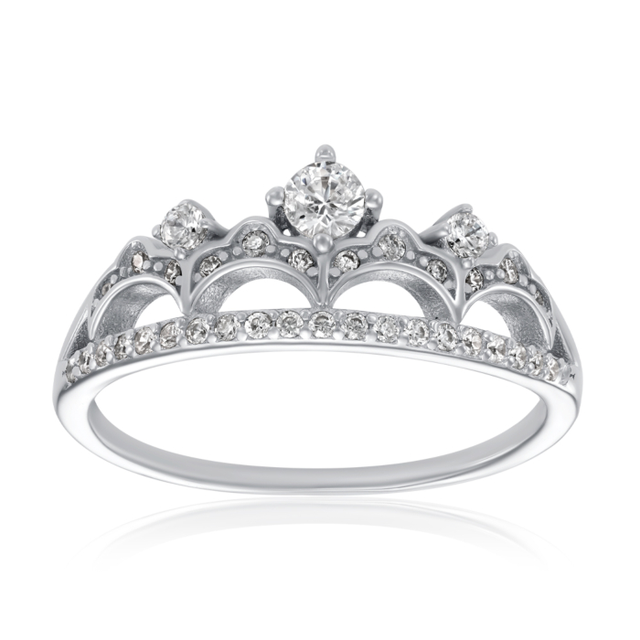 Срібна каблучка з фіанітами. Артикул TA06957-R/12/1