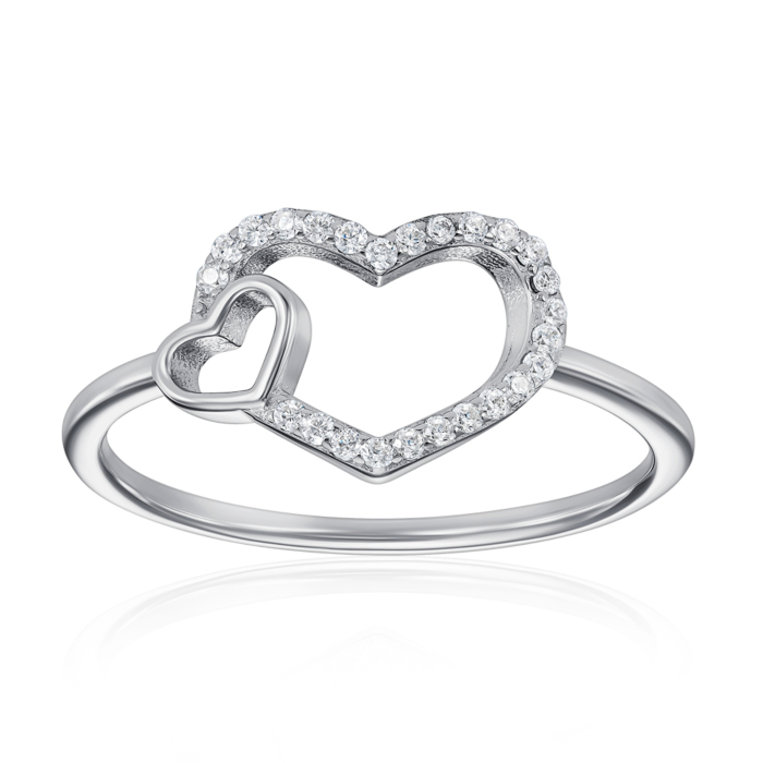 Срібна каблучка з фіанітами. Артикул TA06999-R/12/1