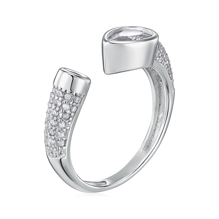 Срібна каблучка з фіанітами. Артикул TA07119-R/12/1