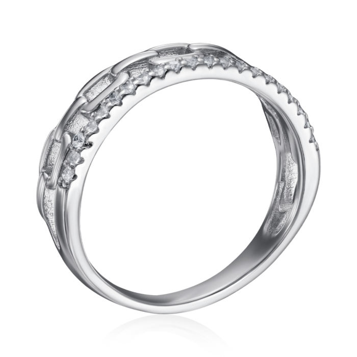 Каблучка зі срібла з фіанітами TA07953-R/12/1