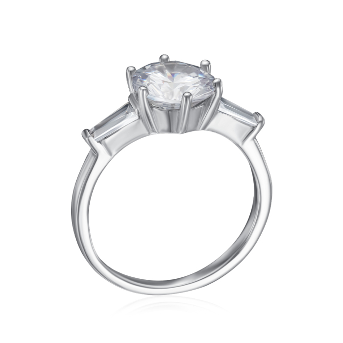 Срібна каблучка з фіанітом. Артикул TA08252-R/12/1