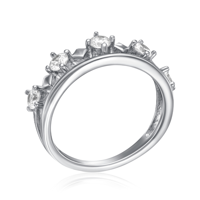 Срібна каблучка з фіанітами. Артикул TA08366-R/12/1