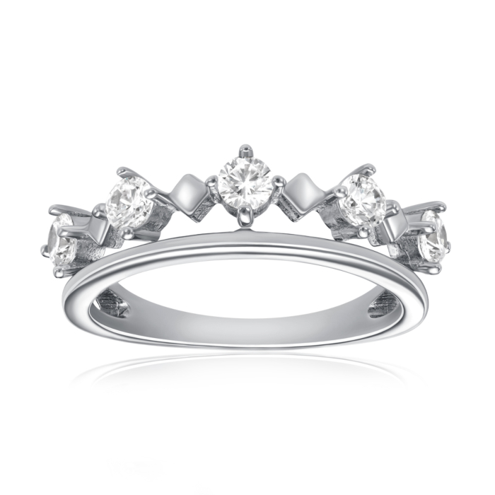 Срібна каблучка з фіанітами. Артикул TA08366-R/12/1