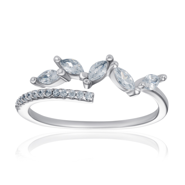 Срібна каблучка з фіанітами. Артикул TA08418-R/12/1