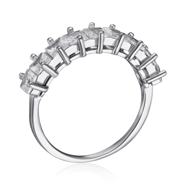 Серебряное кольцо с фианитами. Артикул TA08528-R/12/1