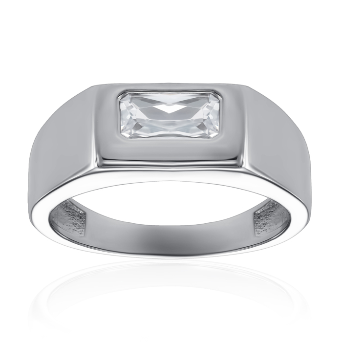 Срібна каблучка з фіанітом. Артикул TA08960-R/12/1