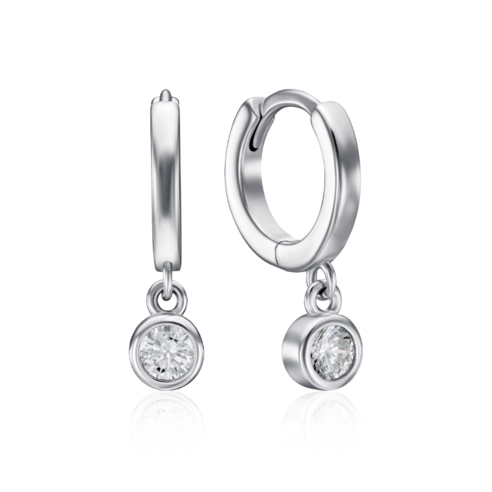 Серебряные серьги с фианитом. Артикул TB04273-E/12/1