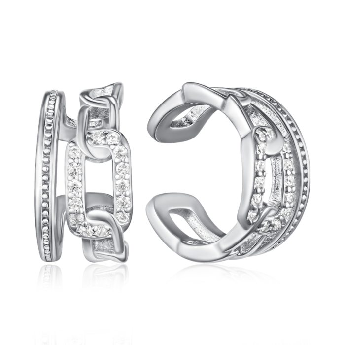 Срібні сережки з фіанітами. Артикул TB07987-E/12/1