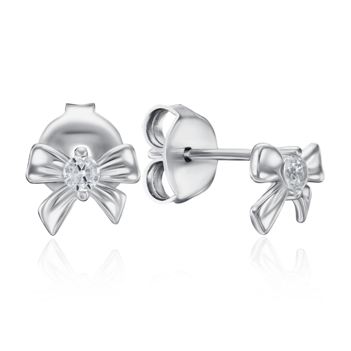 Срібні сережки з фіанітом. Артикул TB08349-E/12/1