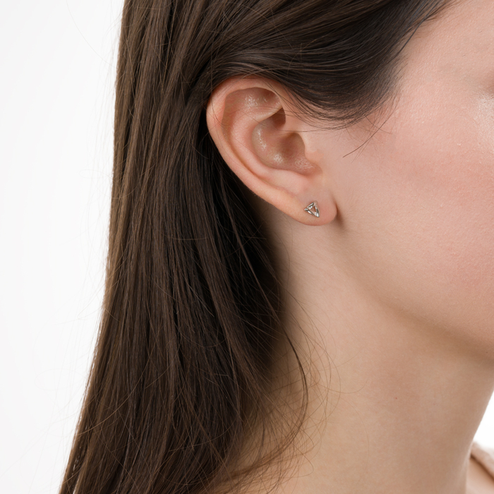 Серебряные серьги без вставки. Артикул TB09703-E/12