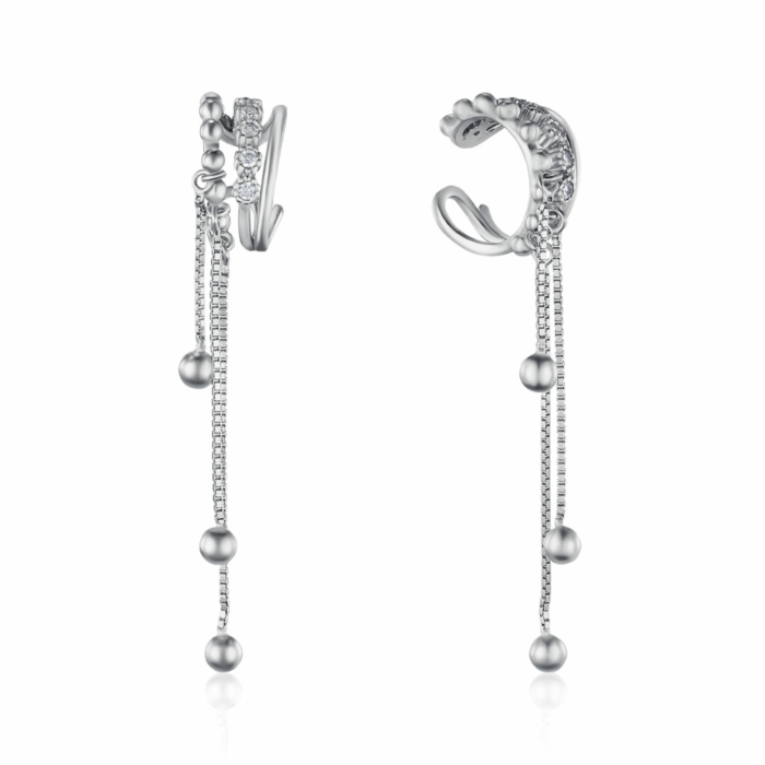 Серебряные серьги с фианитами. Артикул TB09850-E/12/1