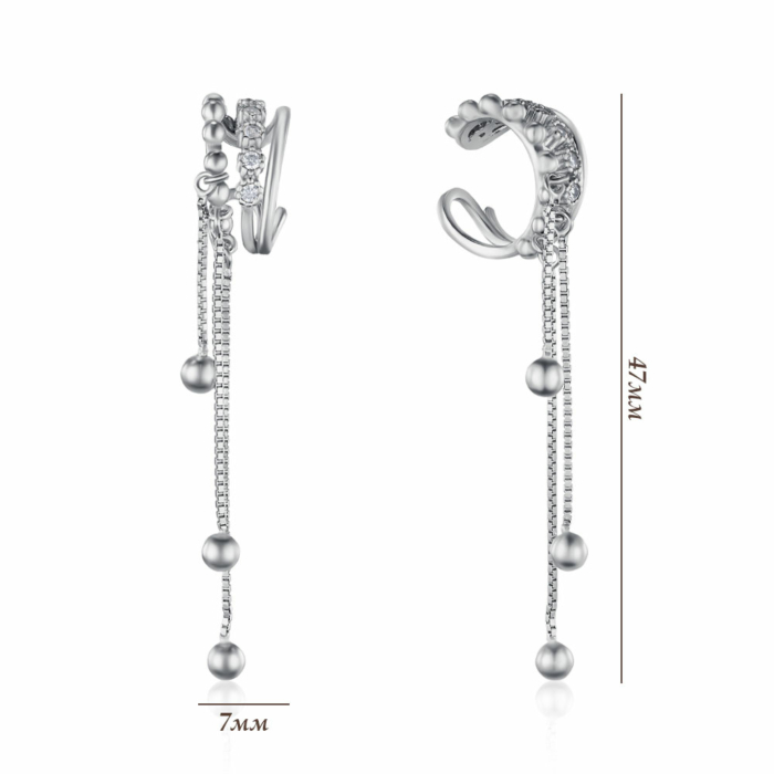 Серебряные серьги с фианитами. Артикул TB09850-E/12/1