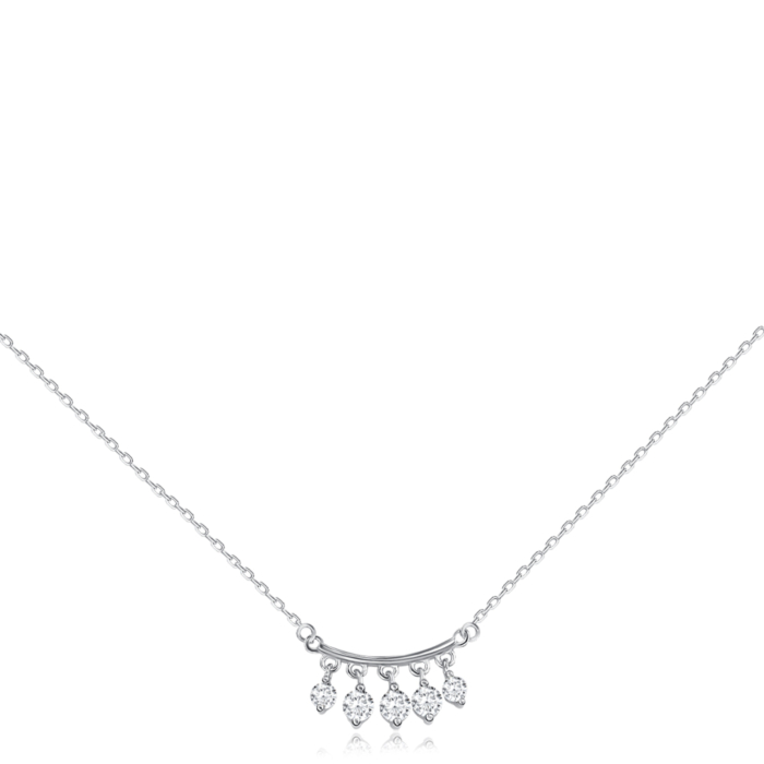 Серебряное колье с фианитами. Артикул TC03046-K/12/1