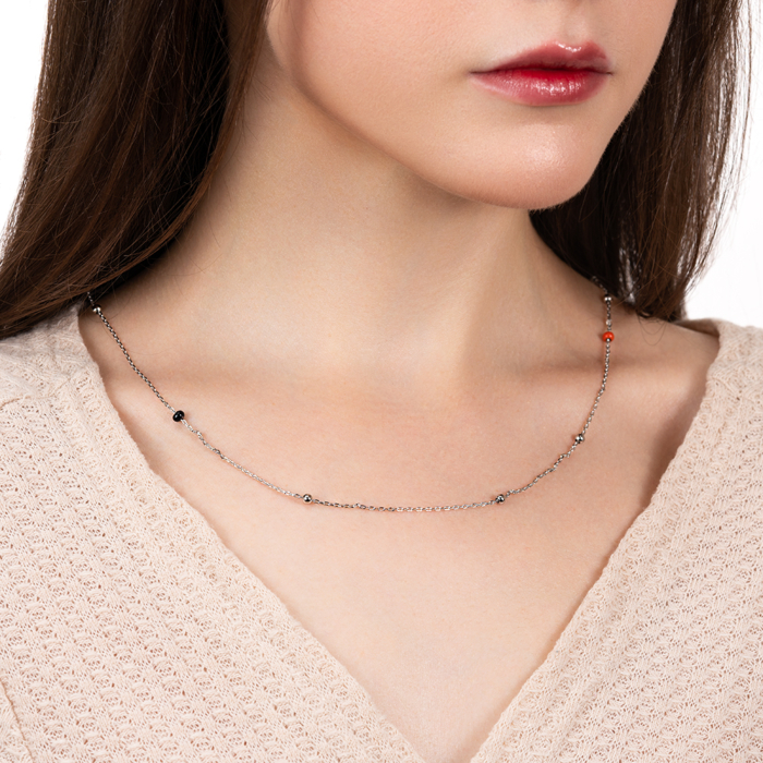 Срібне кольє. Артикул TC03095-K/12/21096