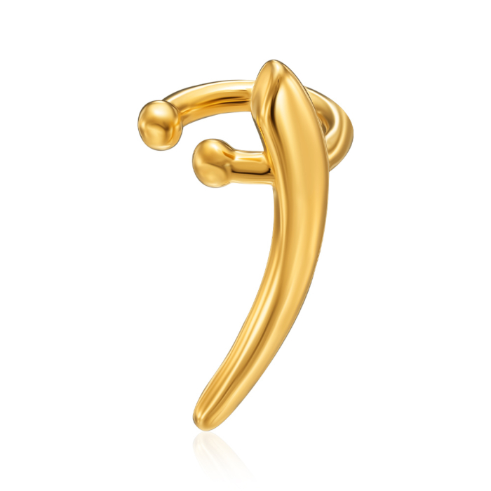 Срібна сережка-кафа. Артикул TE-1613-GOLD-E/20