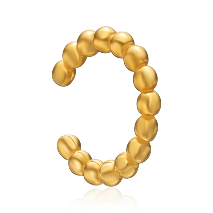 Серебряная серьга-каффа. Артикул TE-1619-GOLD-E/20