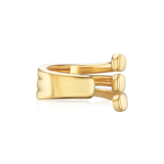 Серебряная позолоченная каффа TE-1632-GOLD-E/20