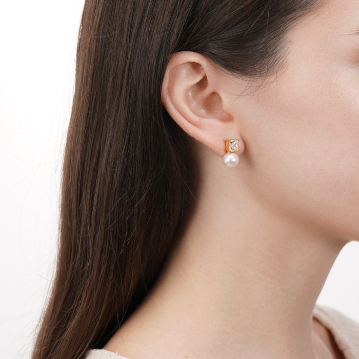 Срібні сережки. Артикул TE-1884-S-E/20/2007