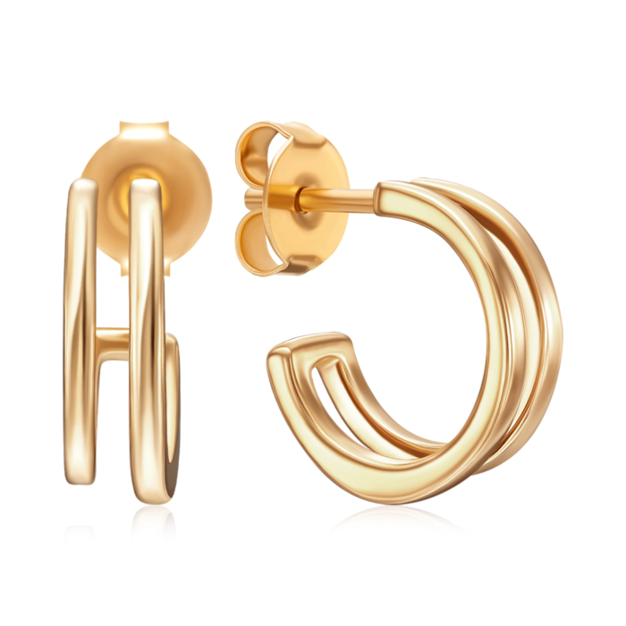 Срібні сережки. Артикул TE-1982-GOLD-E/20