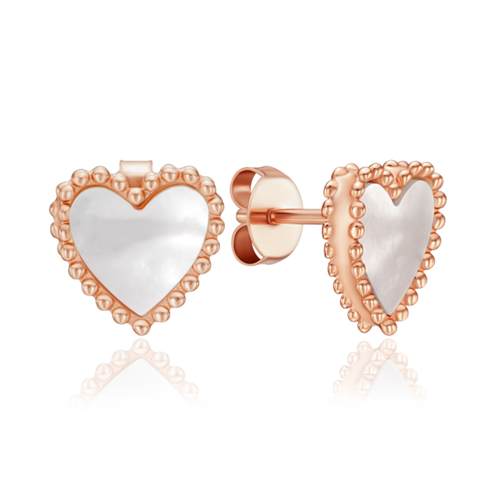 Срібні сережки з перламутром. Артикул TE-3360-ROSE-E/17/1101
