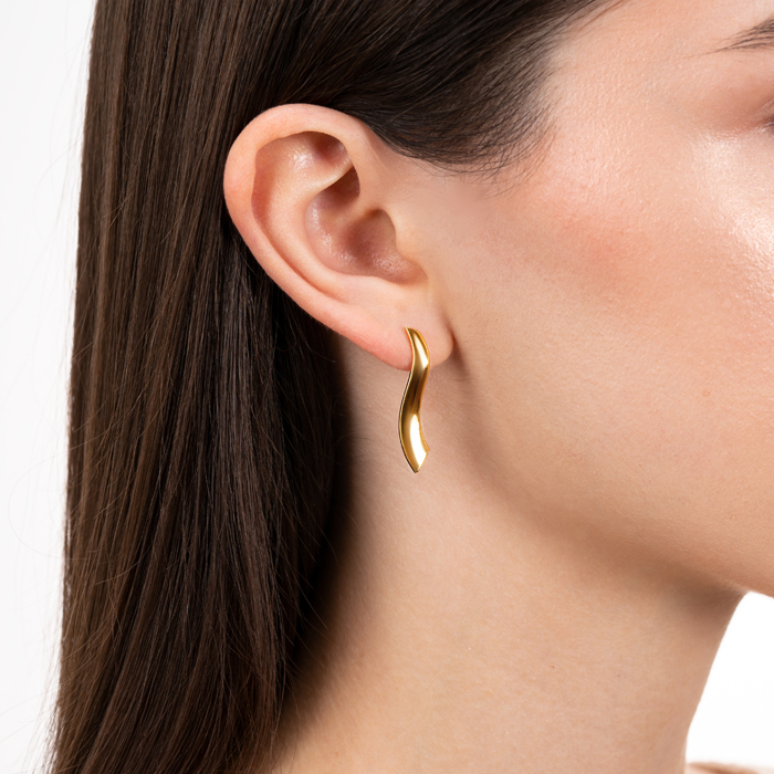 Срібні сережки. Артикул TE-527-GOLD-E/20