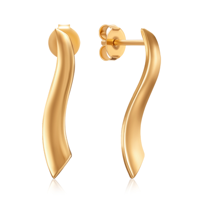 Срібні сережки. Артикул TE-527-GOLD-E/20