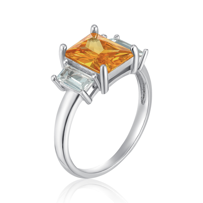 Серебряное кольцо с фианитами. Артикул TK0001-R/12/2954