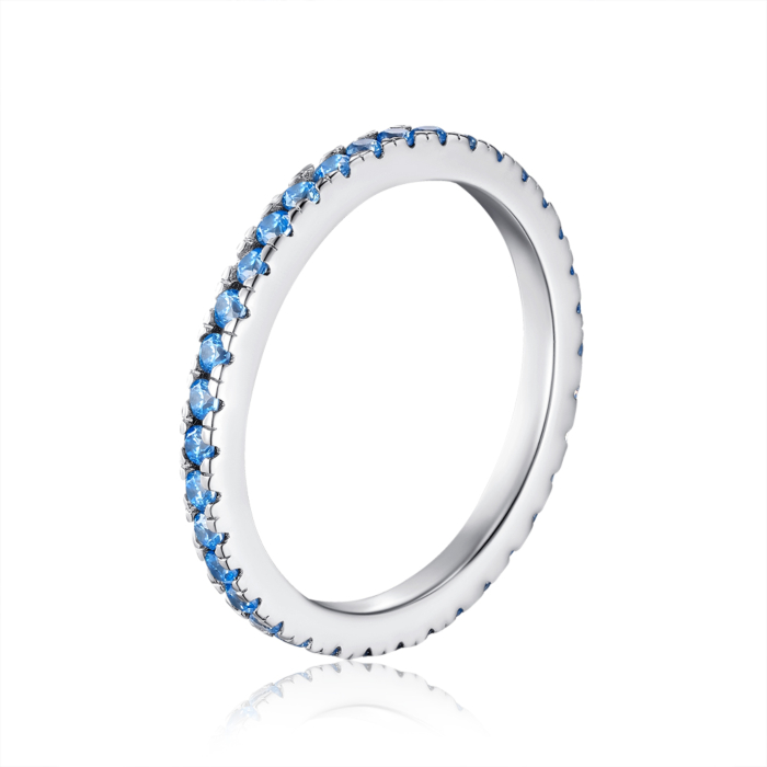 Серебряное кольцо с фианитами. Артикул TL120024-S-W-HN-R/12/1549