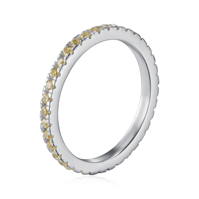 Серебряное кольцо. Артикул TL120024-S-W-YE-R/12/1878