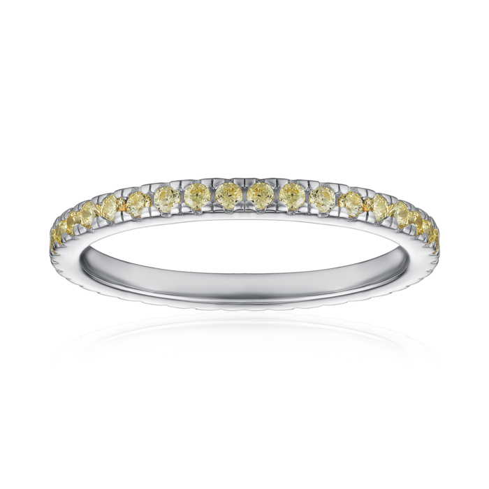 Серебряное кольцо. Артикул TL120024-S-W-YE-R/12/1878