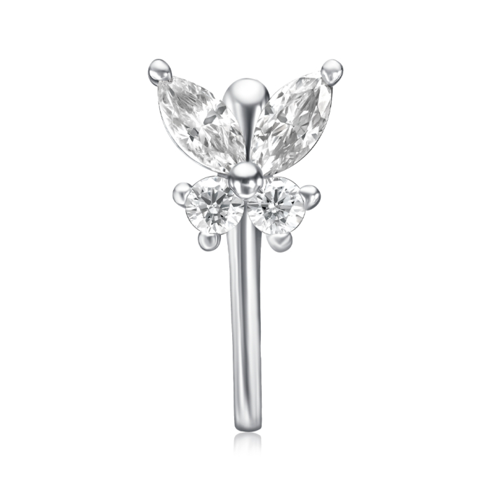 Срібна кафа з фіанітами. Артикул TLN-282-S-PI/12/1