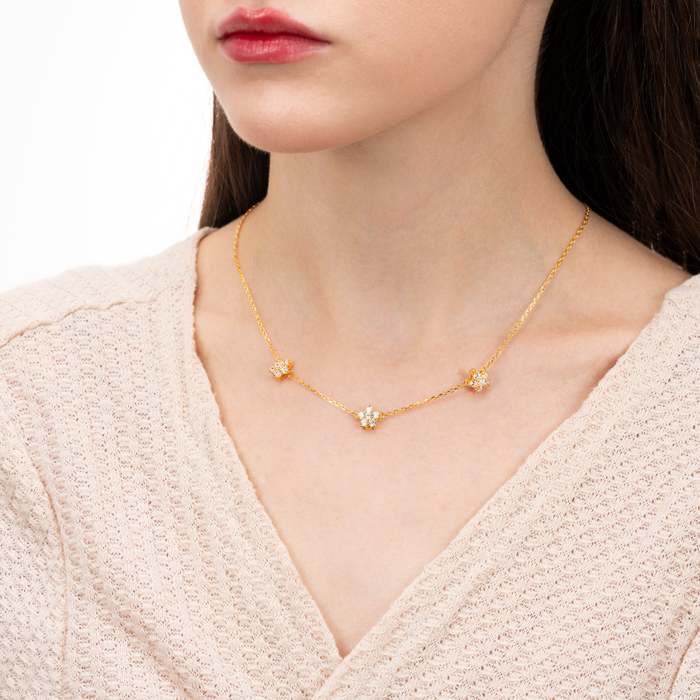 Колье из серебра в желтой позолоте TP-853-G-GOLD-K/20/1