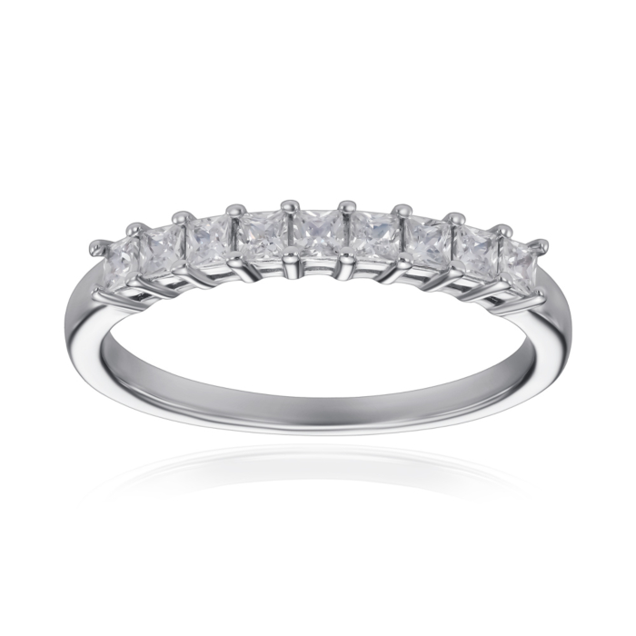 Серебряное кольцо с фианитами. Артикул TR-1011-7-S-R/12/1