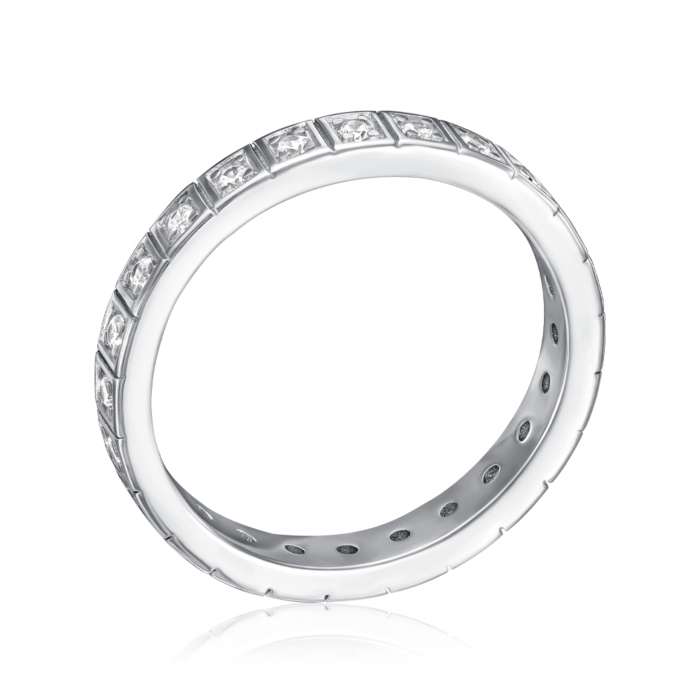 Серебряное кольцо с фианитами. Артикул TR-1118-7-S-R/12/1