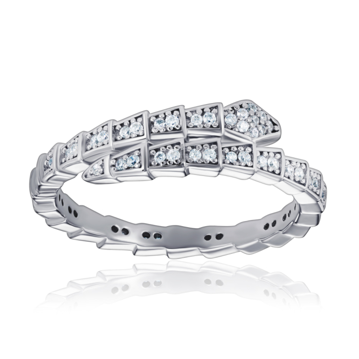 Серебряное кольцо с фианитами. Артикул TR-1143-7-S-R/12/1
