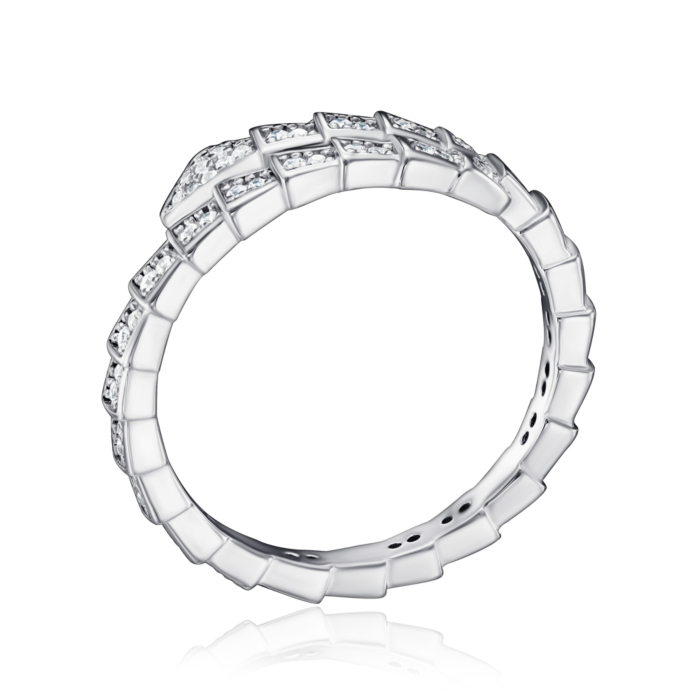Серебряное кольцо с фианитами. Артикул TR-1143-7-S-R/12/1