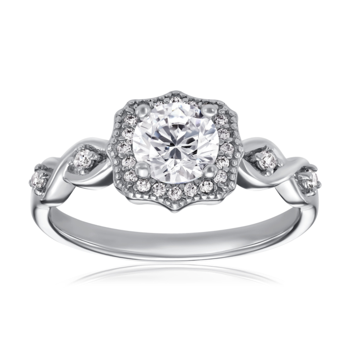 Кольцо из серебра с фианитами TR-1294-6-S-R/12/1