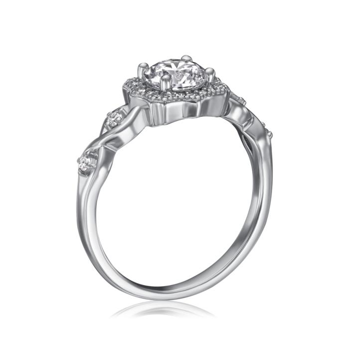 Кольцо из серебра с фианитами TR-1294-6-S-R/12/1