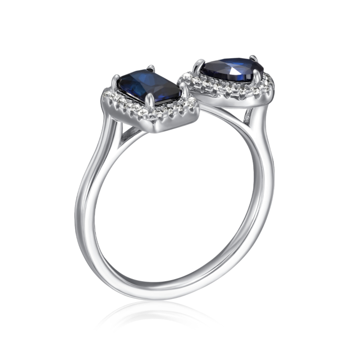 Срібна каблучка. Артикул TR-552-BL-7-S-R/12/21221