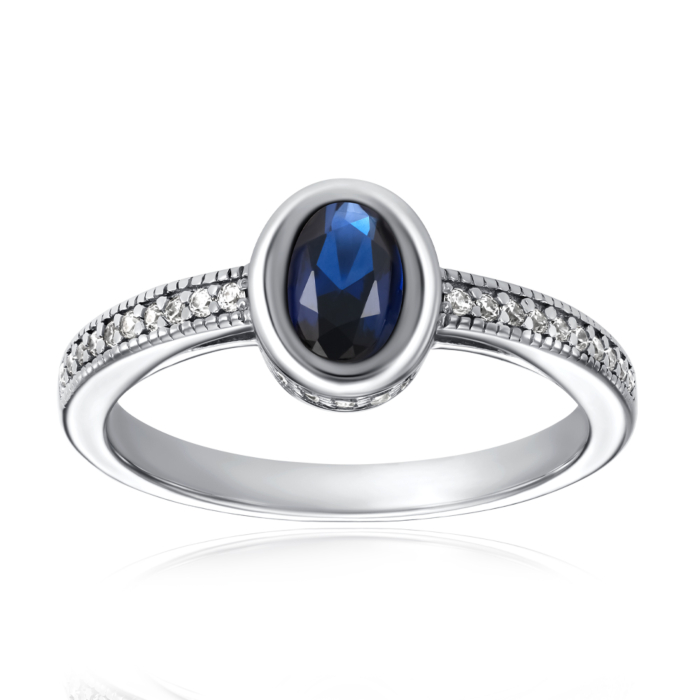 Серебряное кольцо. Артикул TR-558-BL-7-S-R/12/11690